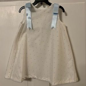 Luli & Me Dress. 12 months white and blue